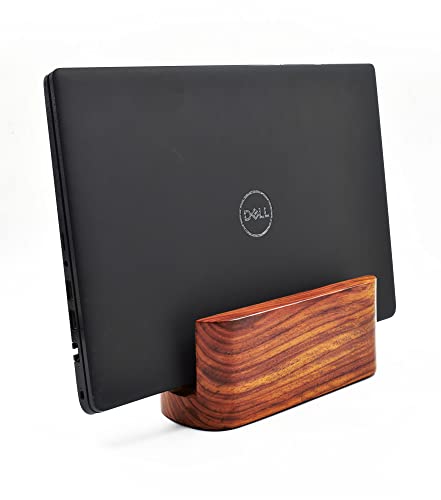 Soporte vertical de madera para laptop con ranura ancha miniatura 6