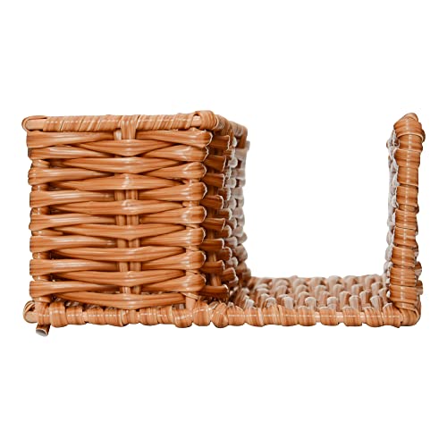 Mimo Style Porta Guardanapo E Sachê Rattan, Feito Inteiramente de Fibra Natural, na Cor Clara. Funci