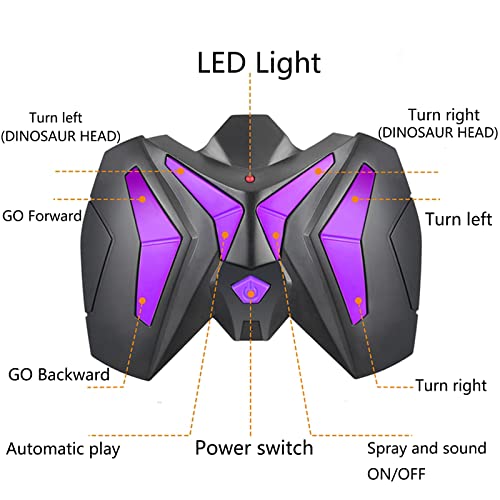 Eppo Rc Dinosaur Toy For Kids, 8 Channel 2.4G Tyrannosaurus Rex With Spray Function And Cool 360° Rotating Stunt, It Glows And Makes Realistic Roar, Suitable For 6-8-11 Years Old Boys And Girls #TOP5