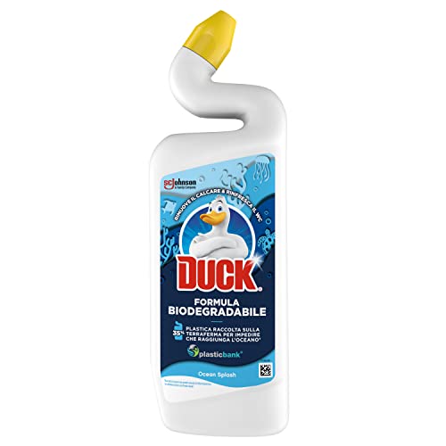 Duck WC Gel con Formula Biodegradabile, Fragranza Brezza Marina, Flacone Riciclabile - Formato Scorta 750 ml