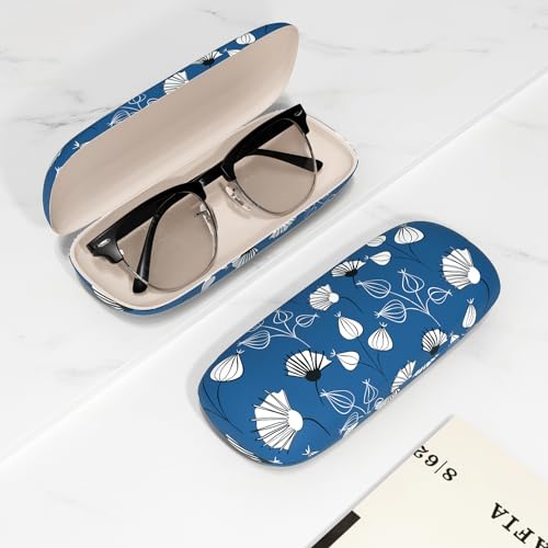 Image of Eyeglasses Case, Portable Hard Shell Protective Case for Glasses, Eyeglass Holder Box for Women with Cleaning Cloth