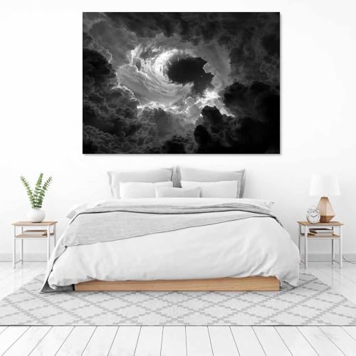 Poster noir et blanc vortex cosmique pour habiller un mur vide de salon ou salle de bain - 3
