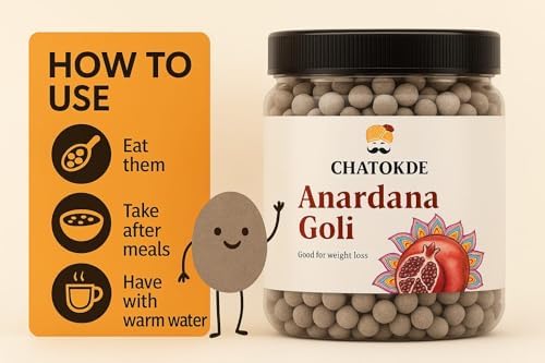 CHATOKDE Pachak Delicious Anardana Goli (350 Grams) Churan Diegestive Mouth Freshner Mukhwas, Pomegranate