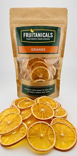 Fruitanicals Orange Slices Premium Dehydrated Orange Slices HighQuality Cocktail Garnish for Gin Vodka Rum & Mocktails Dried Orange Slices for Home Bars & Gifting 75g