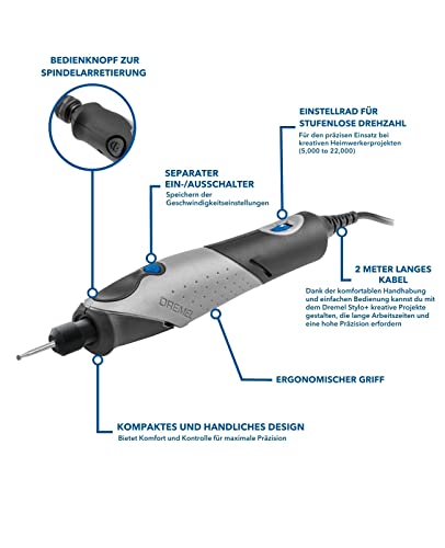 Dremel Multifunktionswerkzeug 2050 Stylo+ mit 15 Zubehörteilen