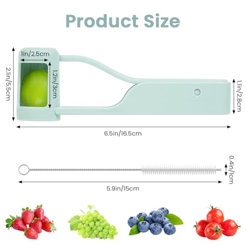 Miniatura 2 de Aoote Cortador De Uvas Para Niños,Cortador De Uvas Para Bebés Con Cepillo De Limpieza,Herramienta Para Cortar Uvas,Frutas De Acero Inoxidable Cortadora Para Cortar Tomates Fresas Cherry Azul