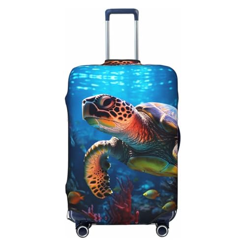 Travel Luggage Cover Protector - Ice Blue Ocean Sea Turtle Anti-Scratch Suitcase Covers Fits 18-32 Inch Luggage