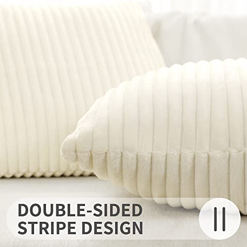 Simmore Christmas Decorative Throw Pillow Covers 18X18 Set Of 2, Soft Plush Flannel Double-Sided Fluffy Couch Pillow Covers For Sofa Living Room Home Decor thumb #3