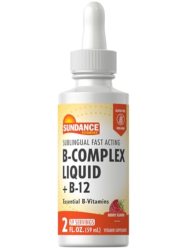Sundance Sublingual Vitamin B Complex | 2 Fluid Ounces | with B-12 | Berry Flavor | Vegetarian,