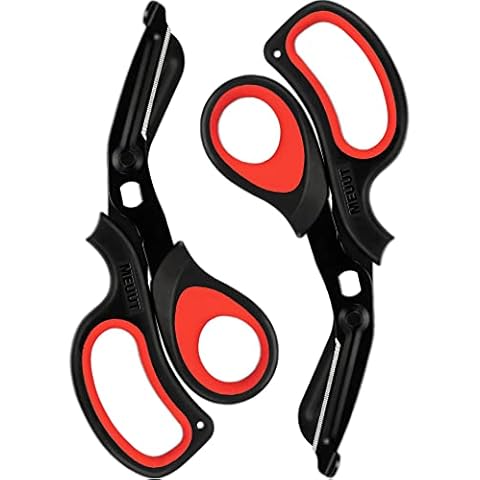 MEUUT 2 Pack Medical Scissors Trauma Shears -8 inch Patented Bandage Scissors Heavy Duty Surgical Grade EMT Scissors for EMT Workers Doctors Nurses Cover
