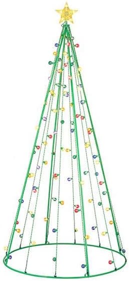 Miniatura 1 de Árbol de Navidad multicolor iluminado con 100 luces, 7 pies de alto, Navidad, patio, decoración navideña (2023)