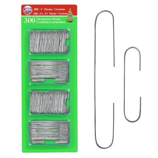 R’ND’s 300 Pack Ornament Hooks Christmas Tree Decorating Hangers- Metal Wire Ornament Hooks for Christmas Tree Decoration Hanging (Silver)