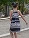 Arshiner Tween Girls Halter Neck Dress Boho Black A-line Swing Summer Sundress with Pockets 11-12 Years