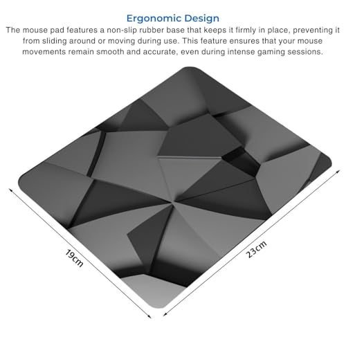 Image of Tuzker Gaming Mouse pad /Computer Mouse Mat for Speed and Precision Operation, Non-Slip Rubber Base, Smooth Cloth Surface for Laser & Optical Mouse, Laptop, MacBook, Notebook, Office-230x190mm (MP-11)