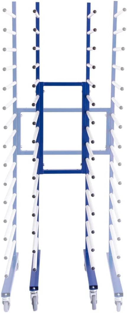 Rastrelliera Verniciatura Carrello per Essiccatura Vernici 15 Supporti 300 kg 15 strati 20 kg per strato Larghezza regolabile 35-65 cm