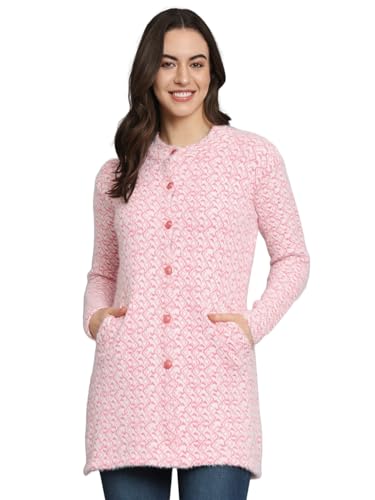 Image of eWools Women's Winterwear Woolen Long Coat Sweater Cardigans