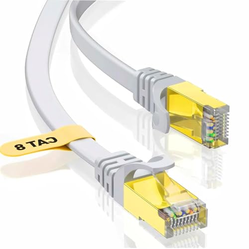 Cat-8 Ethernet Cable 6FT, High Speed 40Gbps Internet LAN Patch Network Rj45 Cable Wire for Gaming Modem, Printer - 2 M / 6 Feet