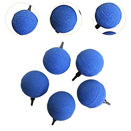 Difusor de aire para acuario con 5 piedras redondas de aireación azul para sistemas DWC 4