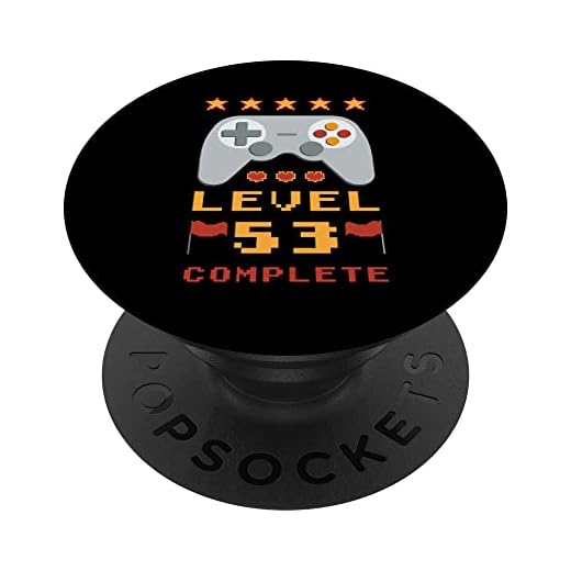 53 cumpleaños Nivel 53 completo PopSockets PopGrip Intercambiable