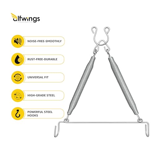 Image of Baby Cradle Spring with Hanger | Triangle Hanging Spring with Hanger for Swing, Thottil Hook | Up to 20Kg(Silver, Triangle Cradle Spring)