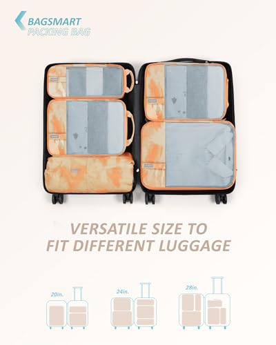Image of BAGSMART Compression Packing Cubes for Travel, Lightweight Vacation Essentials, Suitcase Organizer Bags, Durable Luggage Organizer (2 /4 /6 Set)