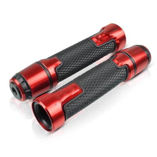 Poignées guidon moto 22mm CNC antidérapantes pour ST1300 2003-2008 Red-A