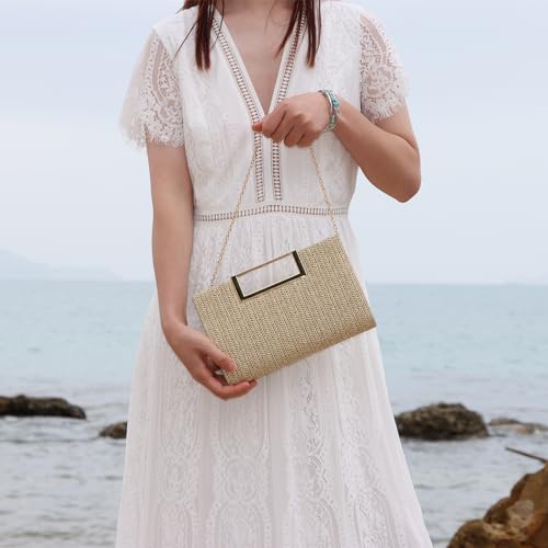 GOKTOW Straw Clutch Top Handbags Raffia Bag Purse Woven Tote CrossBag for Women Beach Summer Travel 2024 - Image 7