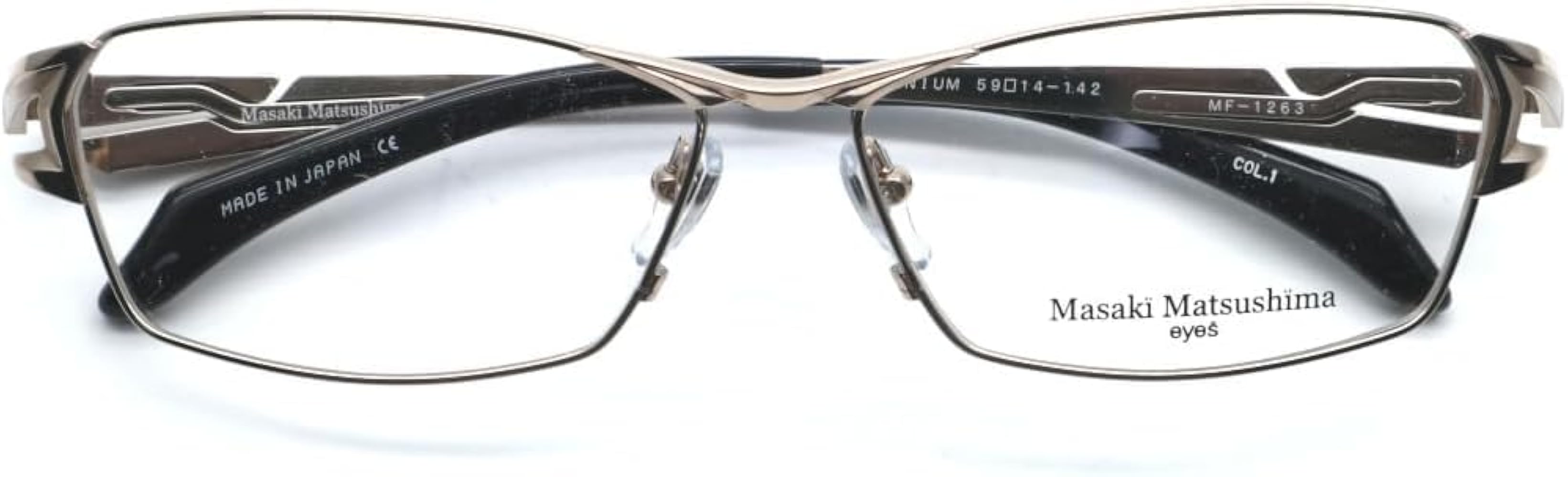 Amazon | マサキマツシマ メガネ フレーム MF-1263 Col.1 59  