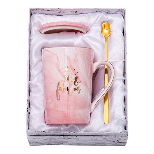 ShinnyWis 30 and Fabulous Mug - 30th Birthday Gifts for Women - 30th