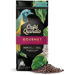 Cafe Quindio Medium Roast 100% Colombian Excelso Whole Bean Arabica Coffee - Gourmet - 16 Ounce (Pack of 1)