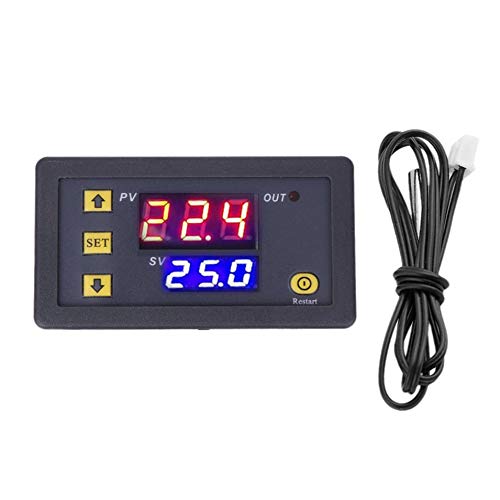 Temperaturregler W3230 Dual-LED-Thermostat, digitaler Temperaturregler, Temperaturmessgerät, Kühler