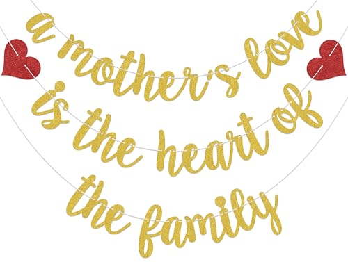 Hzbcxs A Mother's Love is the Heart of the Family �o�i�[ Happy ��̓� �f�R���[�V���� Feliz Cumpleanos Mama Mom �a���� �f�R���[�V���� Best Mom Ever �p�[�e�B
