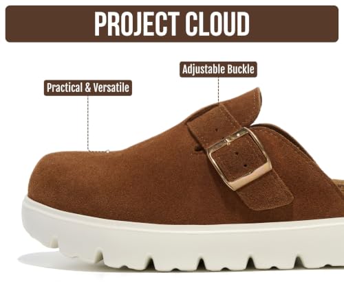 Image of 100% Genuine Leather Platform Clogs for Women - Fall Shoes for Women 2026
