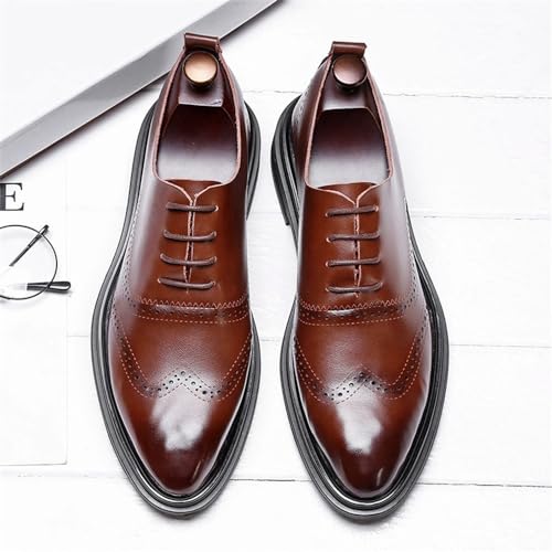 Dress Oxford Formal Shoes for Men's Lace Up Genuine Leather Office Breathable Anti-Slip Non Office Business2