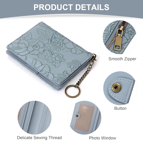 Image of FALAN MULE Small Wallets Woman Slim RFID Blocking Mini Credit Card Holder