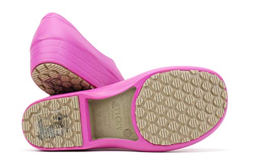 Sticky SSW-US-PIK-6 Nursing Shoes Women - Chefs - Kitchen - Nurses - Clogs for Work - Waterproof Non Slip (Pink, 6)
