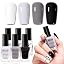 4 Black White Gray & Base Top Coat