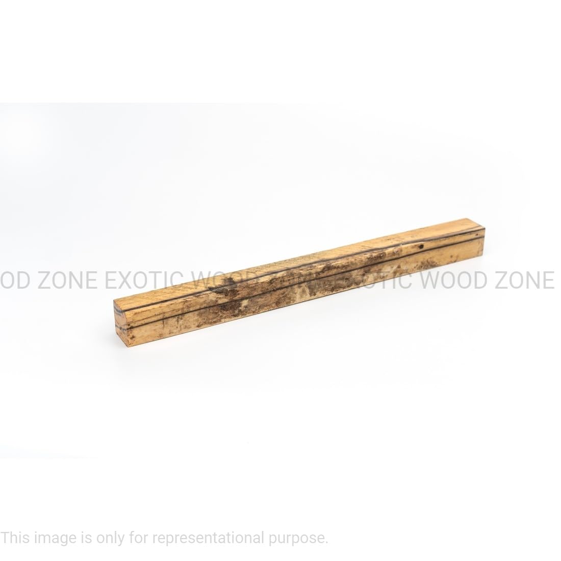 1 Piece Black and White Ebony/Pale Moon Turning Blank 1" x 1" x 12" | Square Lathe Hardwood Block for Woodworking & Turning | Exotic Wood Zone