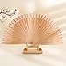 Rooyar Fashionable Spanish Fan Elegant Wooden Hand Fan Vintage Solid Color Plain Folding Fan Costume Parties Decorations