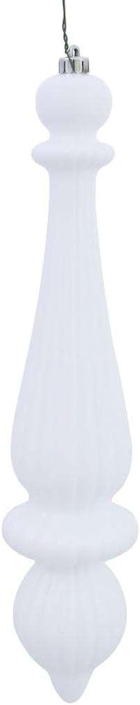 14 White Shiny Finial Drop UV Drill 2Bg