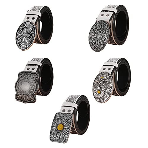 Engraved Flower Buckle Belt Vintage Western Belt Belts For Men Western With Big Buckle Leather Belt Jeans Belt3