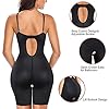Irisnaya Women Shapewear Bodysuit Tummy Control Body Shaper Spaghetti Strap Bra Top Bodycon Romper Butt lifter Short Jumpsuit (X-Large, Black)
