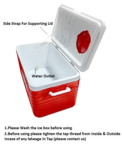 Image of Princeware Insulated Chiller Ice Box 50 LTR with Vent Lid,Tap (Blue)