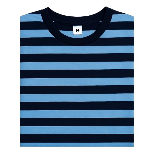 Image of Children's Striped Cotton T-Shirt, Classic Design, Multiple Colors, Age 1-7