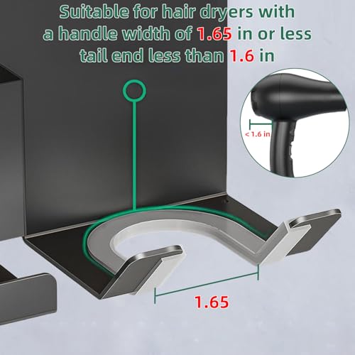Suporte de secador de cabelo, suporte de secador de cabelo de aço inoxidável Dyson para secador de c