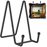 Petiy Beauty 2 Pack 6 Inch Plate Stands for Display, Black Iron Plate Holder Display Stand, Metal Fr