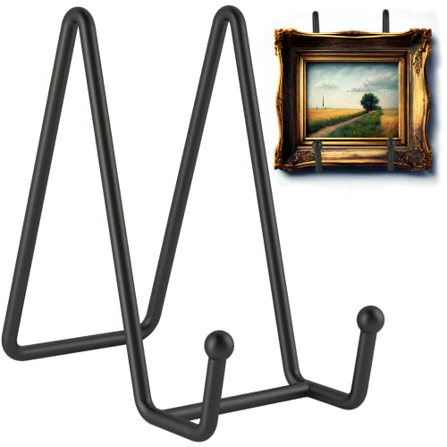 Petiy Beauty 2 Pack 6 Inch Plate Stands For Display, Black Iron Plate Holder Display Stand, Metal Frame Holder Stand For Picture, Decorative Plate Dish, Book, Photo Easel And Tabletop Artistic Work #TOP13