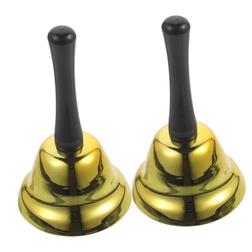 DINHEAROM 2 Piezas Campana De Mano De Campana De Recepción Para Restaurante Estilo Vintage Para Bar o Mesa