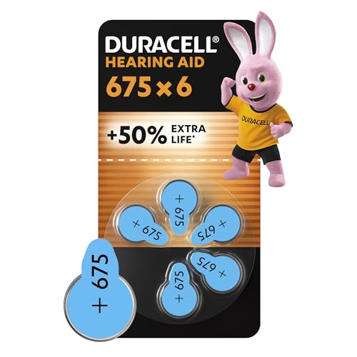 Miniatura 7 de Duracell pilas para audífonos tamaño 675 (paquete de 6) +50 % extra duración, fácil instalación, embalaje 100 % reciclable, 4 años de vida útil garantizada en su envase