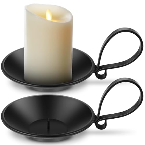 2Pcs Pillar Candle Tray, Cylinder Candle Tray, Coffee Table Decor, Centerpiece Table Decorations with Handle for Living Room Restaurant (with Needle)
